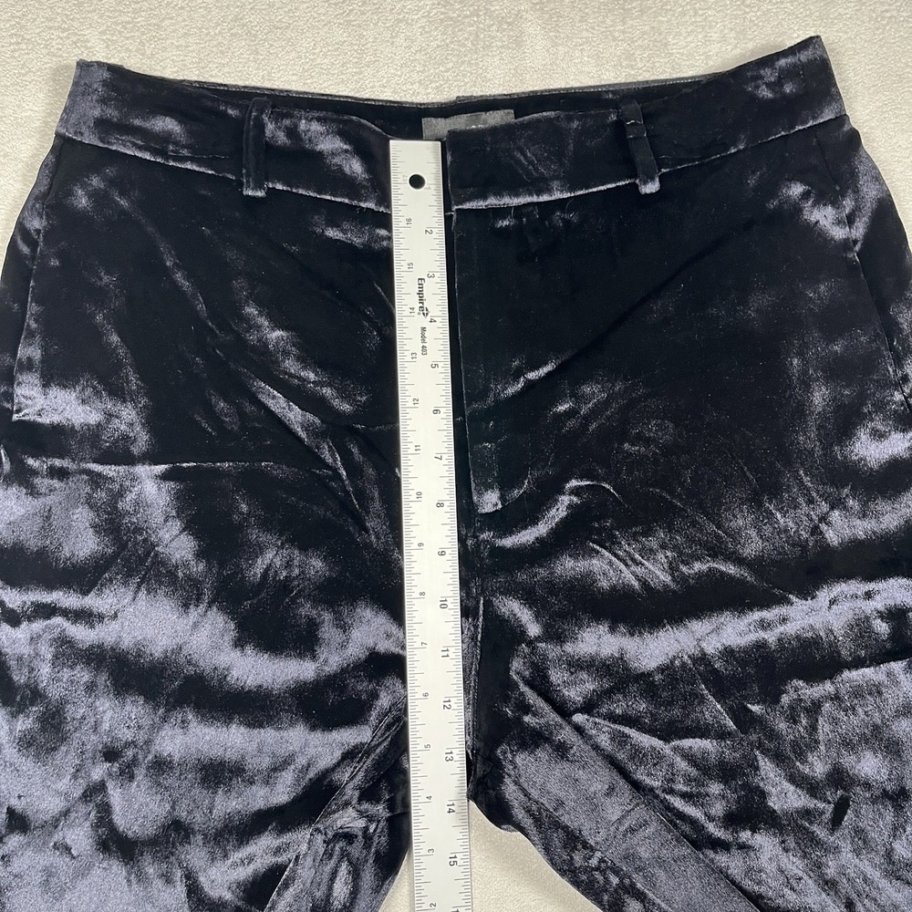 NWT-Paige Chateau Wide Leg Trouser Pant Women's 10 Midnight High Waist Velvet - Picture 11 of 11